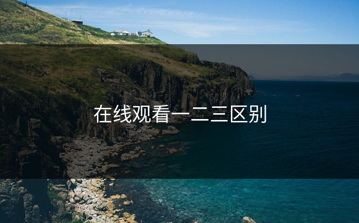 在线观看一二三区别