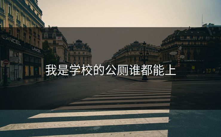 我是学校的公厕谁都能上